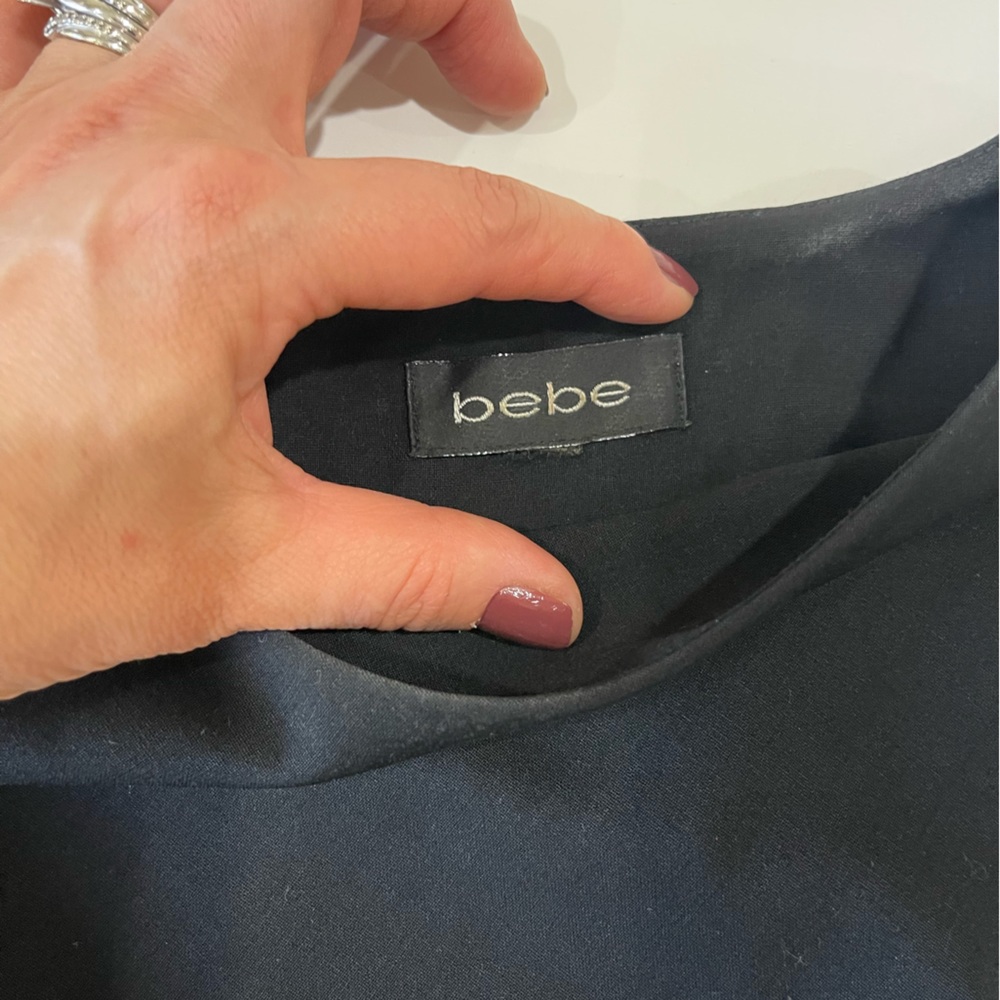 BEBE little black dress, size 4, light wool, excellent condition - Picture 2 of 7